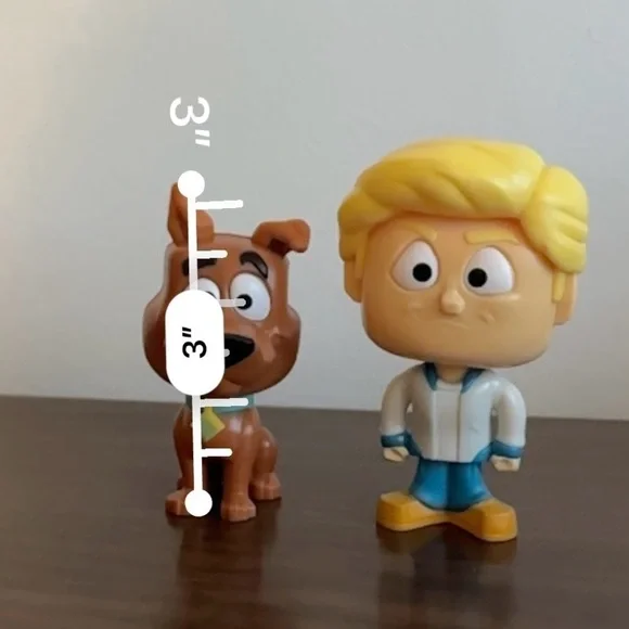 SOLD- Scooby-Doo FRED  And SCOOBY-DOO Bobble Head Toys From 2021 McDonalds - Picture 7 of 8